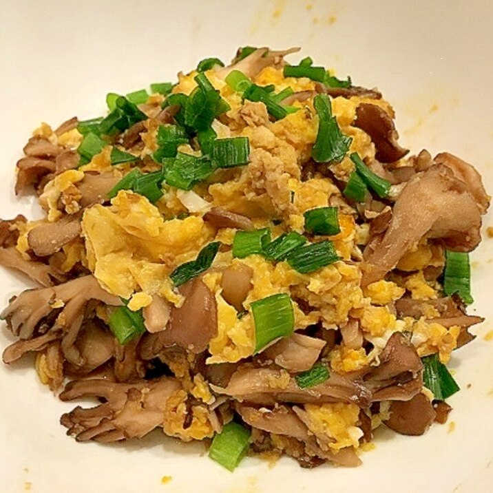 舞茸と卵のポン酢炒め